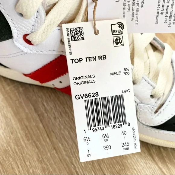 New Adidas Originals Top Ten RB Red Bull Sneakers Basketball  Red White Womens 8 - Picture 7 of 16